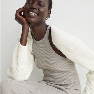 Zara Cropped White Sweater